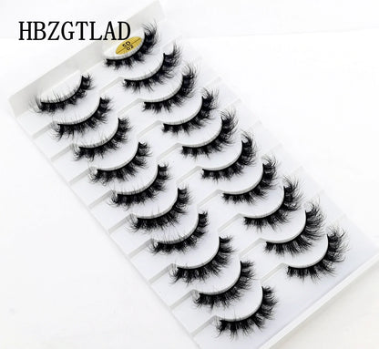 10 pairs Lashes Fluffy Soft Russian volumes Mink Lashes 3D Mink Eyelashes Lashes Reusable Fluffy False Lashes russian extensions