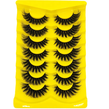 7 Pairs Russian Strip Lashes DD Curl Lashes Pack Fluffy False Lashes russian Lashes Pack Fluffy False Lashes russian extensions