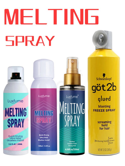Melting Spray for Lace Wigs Got2b Spray for Wig Got 2b Spray Glue for Lace Front Hair Gel Accessories wig installation kit set