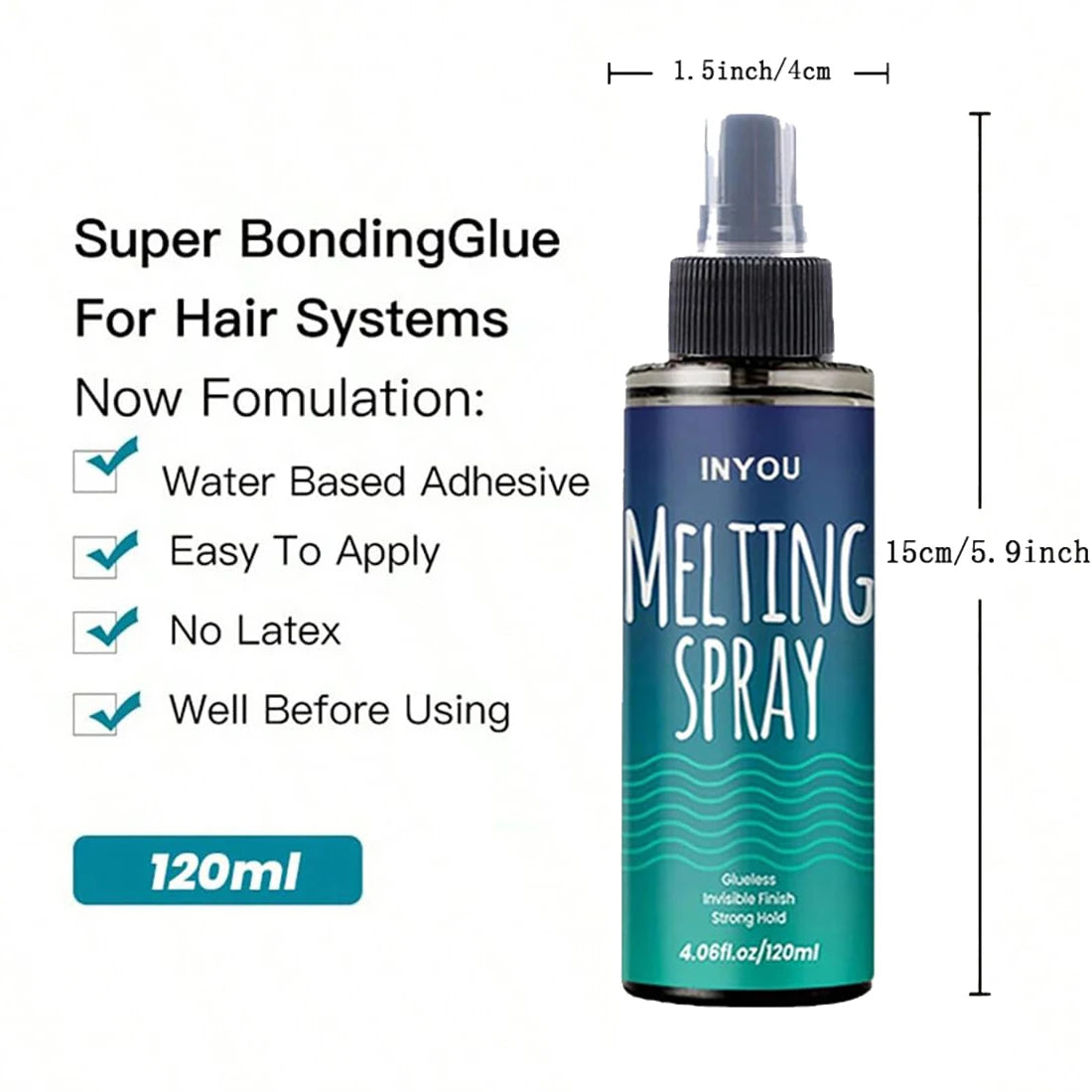 4PCS Wig Glue Spray for Front Lace Wig Lace Melting Spray And Lace Bond Spray Wig Glue Spray hair Lace Glue Kit Wig Kit