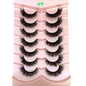 New 7 Pairs Mink Lashes Natural Look False Eyelashes Wispy Cat Eye Lashes Fluffy 3D Mink Lashes Natural Fake Lashes Strip Lashes