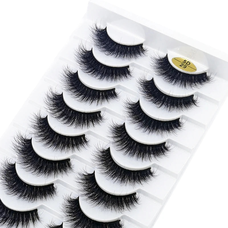 10 pairs Lashes Fluffy Soft Russian volumes Mink Lashes 3D Mink Eyelashes Lashes Reusable Fluffy False Lashes russian extensions