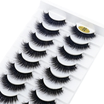 10 pairs Lashes Fluffy Soft Russian volumes Mink Lashes 3D Mink Eyelashes Lashes Reusable Fluffy False Lashes russian extensions