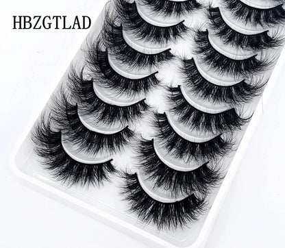 10 pairs Lashes Fluffy Soft Russian volumes Mink Lashes 3D Mink Eyelashes Lashes Reusable Fluffy False Lashes russian extensions