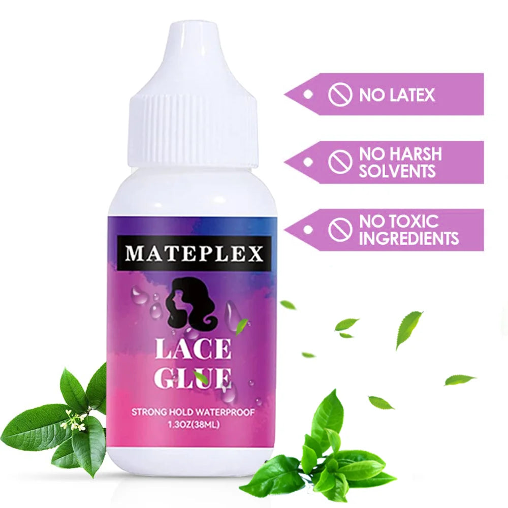 4PCS/Lot Wig Glue for Lace Waterproof Lace Glue Adhesive Strong Hold Hair Edge Control Melt Band Hair Brush Wig Installation Kit