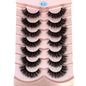 New 7 Pairs Mink Lashes Natural Look False Eyelashes Wispy Cat Eye Lashes Fluffy 3D Mink Lashes Natural Fake Lashes Strip Lashes