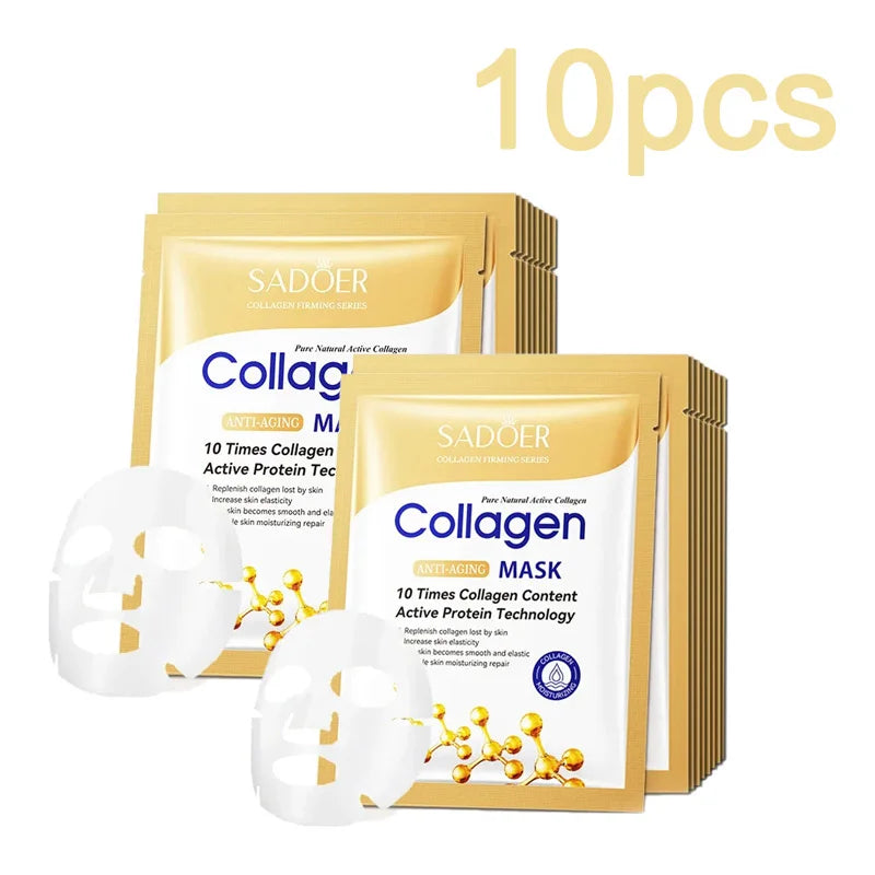 SADOER Collagen Skin Care Serie Collagen Facial Mask Moisturizing Anti-aging Repair Brightening Skin Facial Mask Facial Skincare