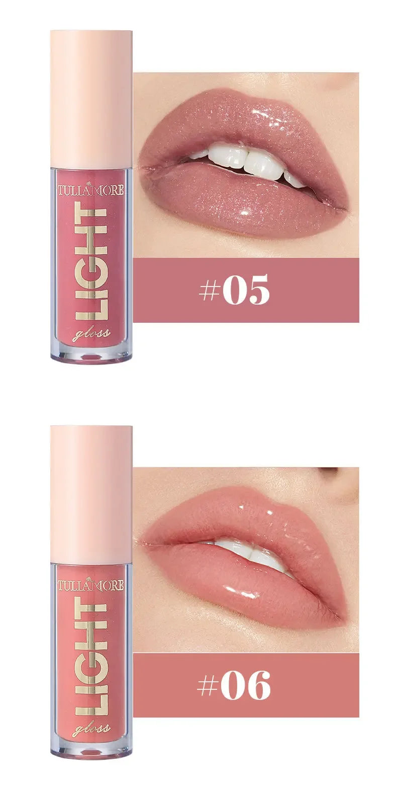 12-Color Lip Gloss Waterproof Long-lasting Moisturizing Lipstick Mirror Nude Lip Gloss Plain Lip Gloss Oil