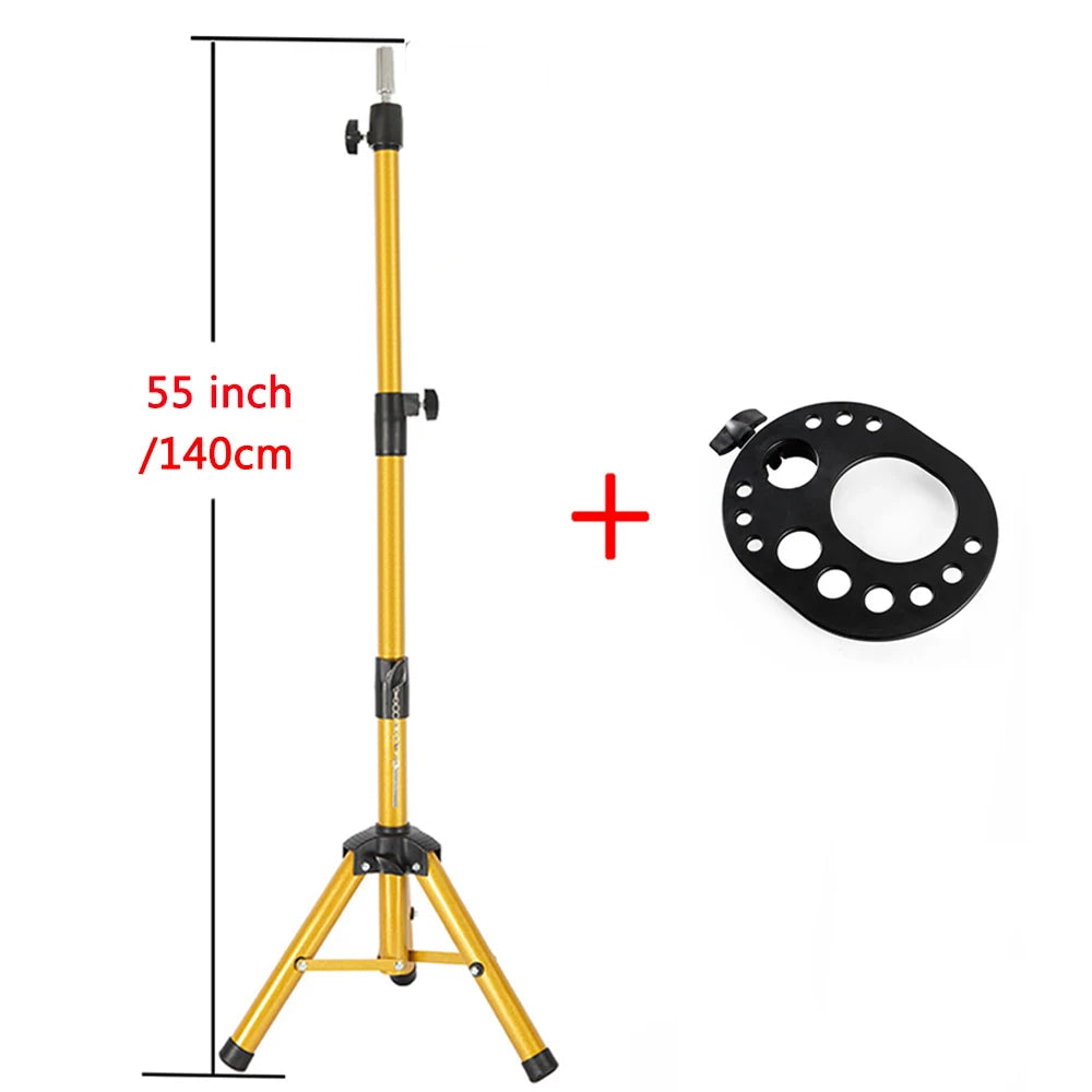 Multifunction Three Holders Wig Stand Wig Tripod Wig Mannequin Head Stand For Canvas Block Mannequin Head / Training Doll Head