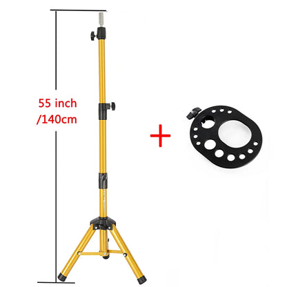 Multifunction Three Holders Wig Stand Wig Tripod Wig Mannequin Head Stand For Canvas Block Mannequin Head / Training Doll Head