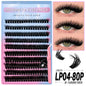 GROINNEYA Lashes Clusters Kit Mixed Individual Lashes Fluffy Faux Mink Lashes Soft Natural DIY Lashes Extension Set Makeup