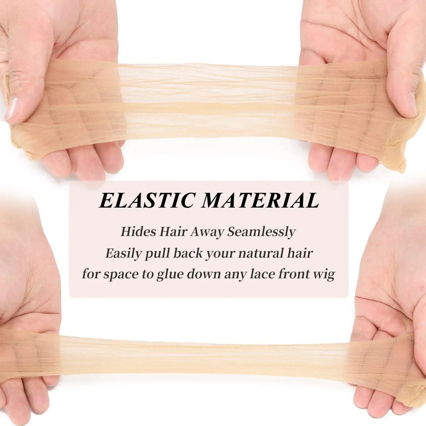 2/8/20Pcs HD Wig Caps High Quality Transparent HD Hair Nets Weave Nylon Stretchy Lace Front Wig Cap for Women Men Light Brown