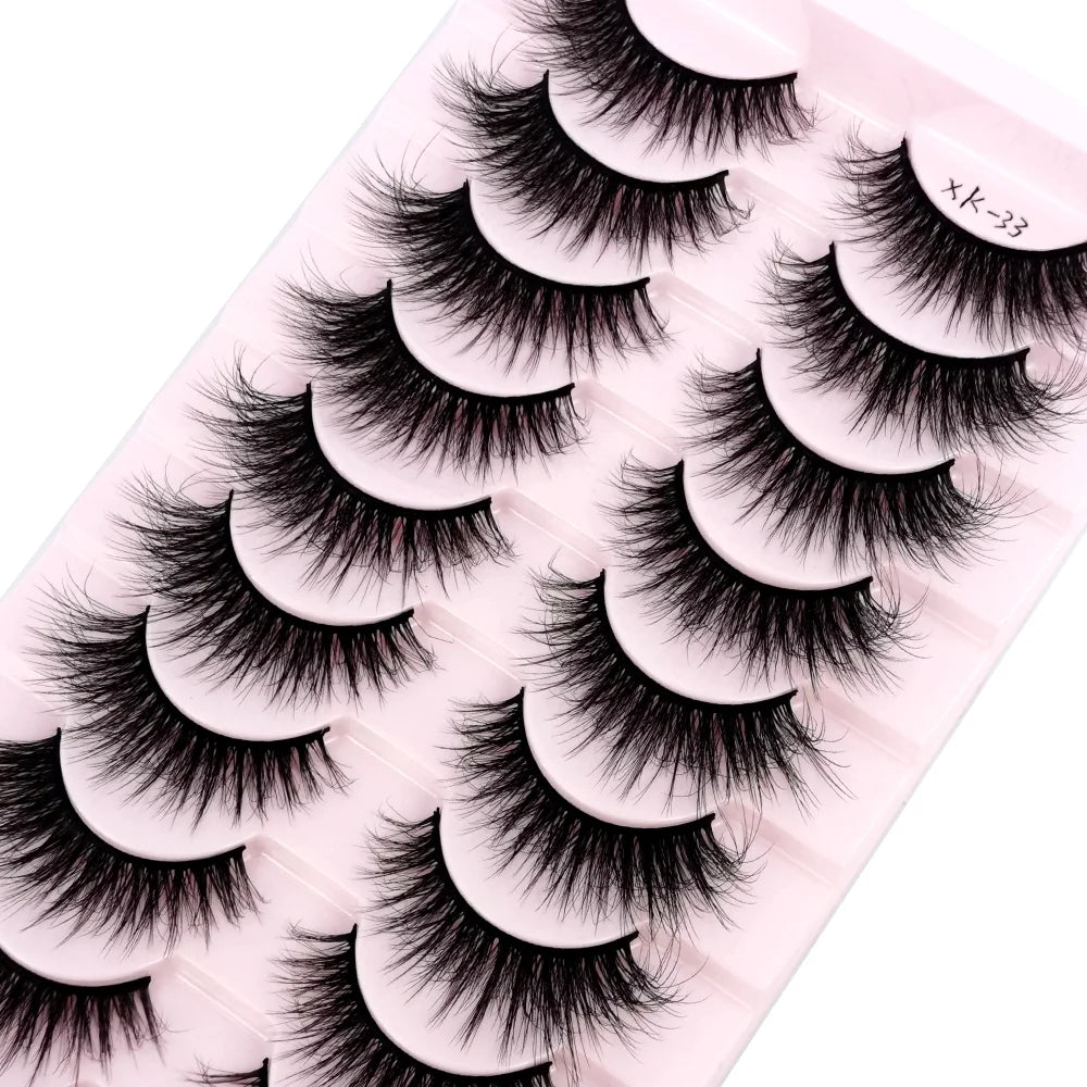 10 pairs Lashes Fluffy Soft Russian volumes Mink Lashes 3D Mink Eyelashes Lashes Reusable Fluffy False Lashes russian extensions