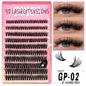 GROINNEYA Lashes Clusters Kit Mixed Individual Lashes Fluffy Faux Mink Lashes Soft Natural DIY Lashes Extension Set Makeup