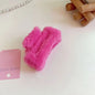 Cute Square Plush Hair Claw Ponytail Holder Korean Style Hair Clip Grab Clip Hair Accessories Large Shark Clip Streetwear