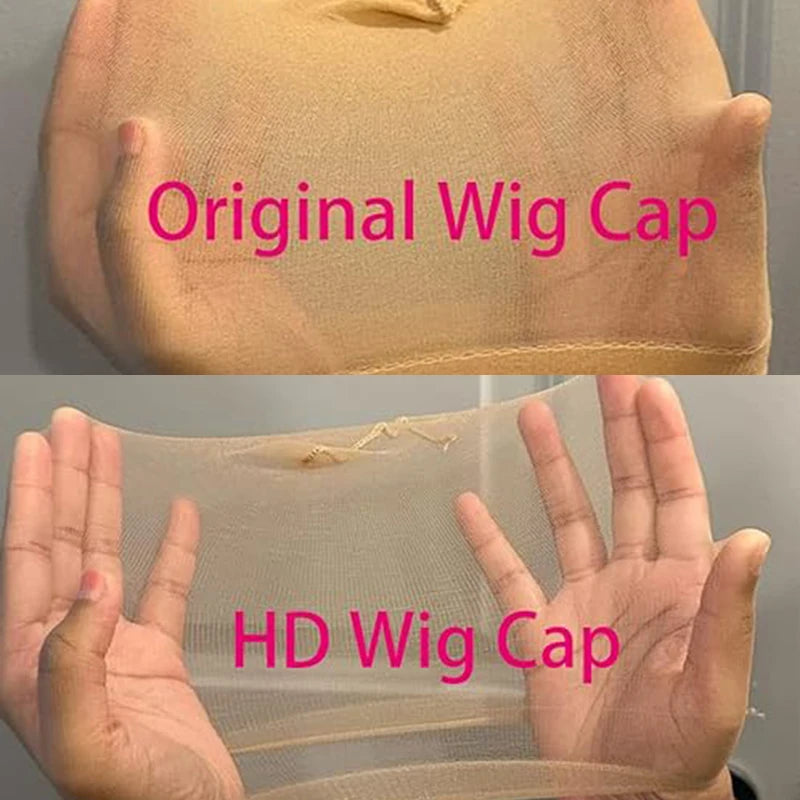 2/8/20Pcs HD Wig Caps High Quality Transparent HD Hair Nets Weave Nylon Stretchy Lace Front Wig Cap for Women Men Light Brown