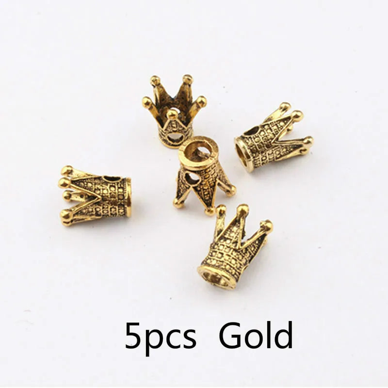5Pcs/bag Metal Hair Braid Rings Dreadlock Beads Cuffs Tubes 3D Charms Dreadlock Dread Hair Braids Jewelry Decoration Accessories