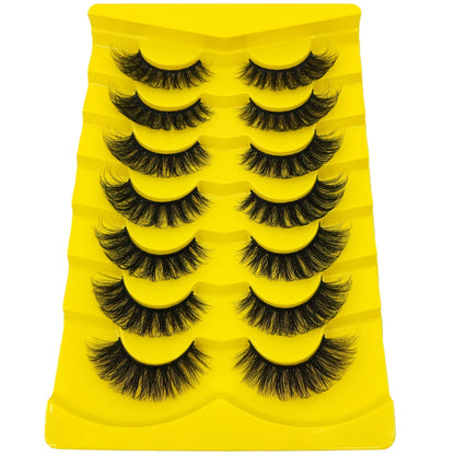 7 Pairs Russian Strip Lashes DD Curl Lashes Pack Fluffy False Lashes russian Lashes Pack Fluffy False Lashes russian extensions