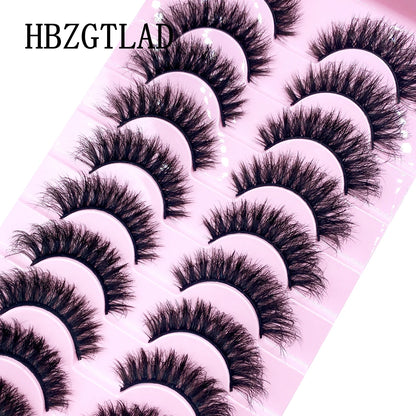 10 pairs Lashes Fluffy Soft Russian volumes Mink Lashes 3D Mink Eyelashes Lashes Reusable Fluffy False Lashes russian extensions