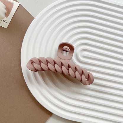 Vintage Chain Hair Claw Grab Clip Acrylic Large Hair Claw Hairpin Geometric Barrettes Crab Girl Headwear Hair Accessories