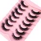 New 7 Pairs Mink Lashes Natural Look False Eyelashes Wispy Cat Eye Lashes Fluffy 3D Mink Lashes Natural Fake Lashes Strip Lashes