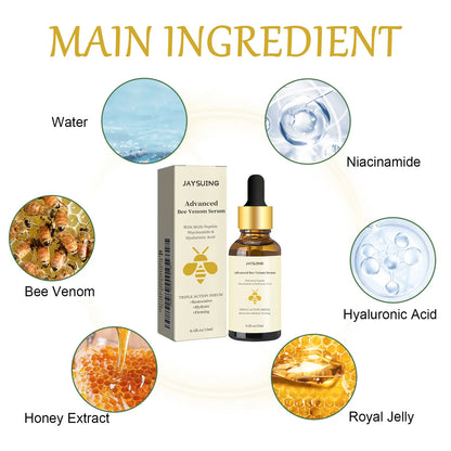 1/2/3pcs Bee Venom Facial Serum Face Essence Wrinkle Reduction Skin Tightening Natural Collagen Booster Hyaluronic Acid  Essence