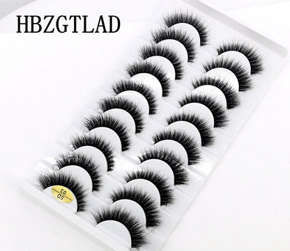 10 pairs Lashes Fluffy Soft Russian volumes Mink Lashes 3D Mink Eyelashes Lashes Reusable Fluffy False Lashes russian extensions