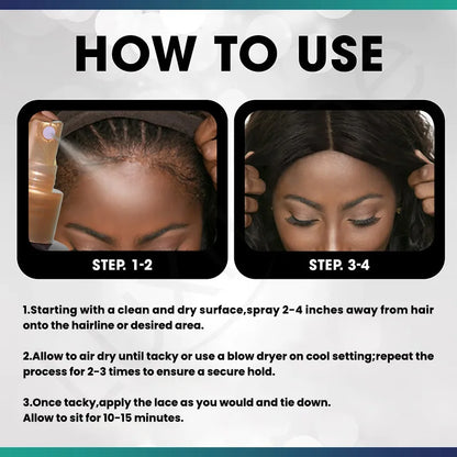 120ml Lace Wig Glue Quick Drying Spray Long Lasting Invisible Lace Natural Melting And Holding Mousse Spray Front Lace Wig Glue