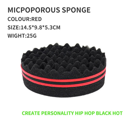 New Oval Double-Side Magic twist hair brush sponge,Sponge Brush for Natural,afro coil wave dread sponge brushes
