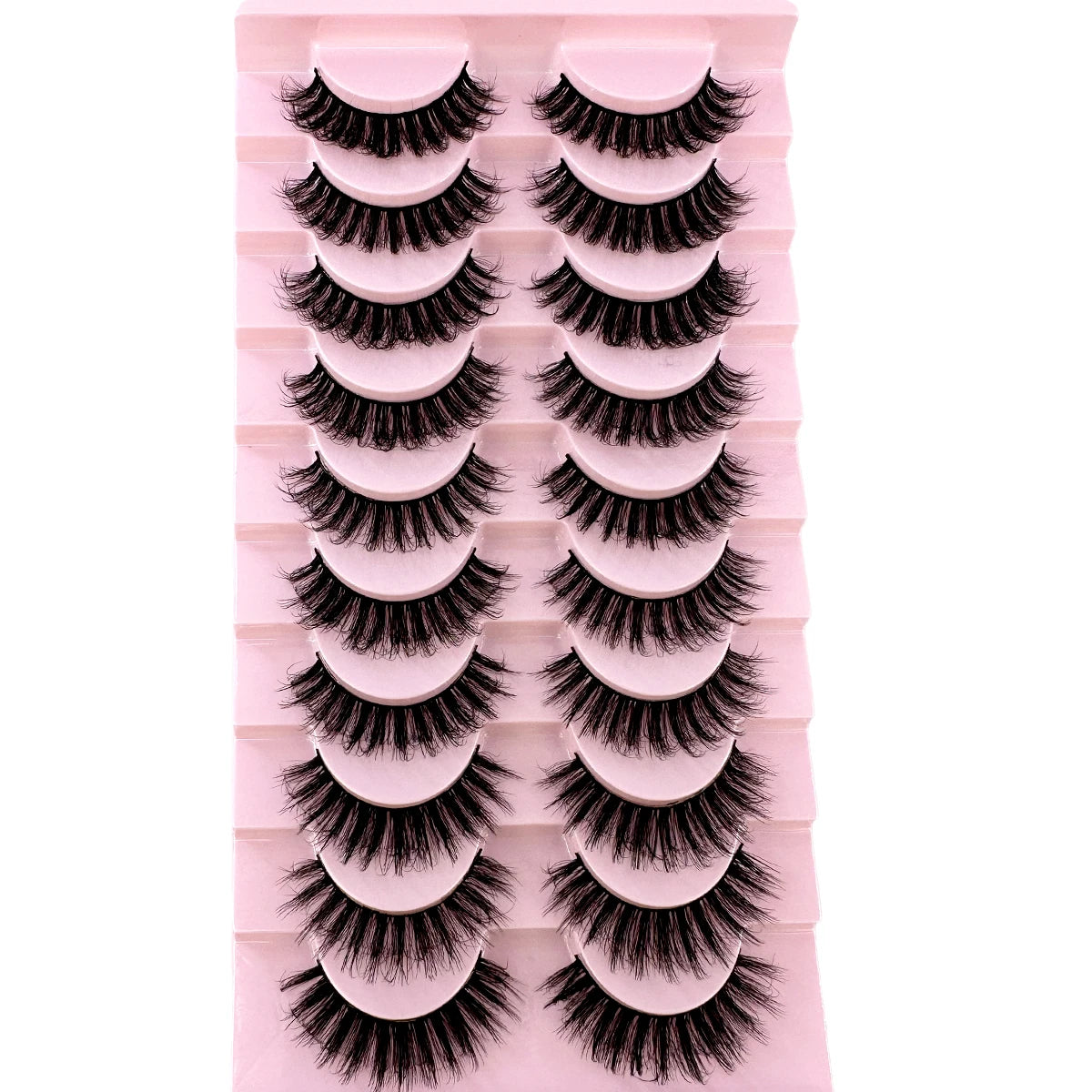 10Pairs 8D Mink Lashes Natural Mink False Eyelashes Dramatic Volume Fake Eyelash Extension Faux Cils Wholesale Makeup Tool