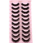 10Pairs 8D Mink Lashes Natural Mink False Eyelashes Dramatic Volume Fake Eyelash Extension Faux Cils Wholesale Makeup Tool