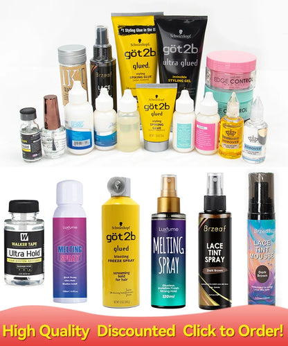 Melting Spray for Lace Wigs Got2b Spray for Wig Got 2b Spray Glue for Lace Front Hair Gel Accessories wig installation kit set