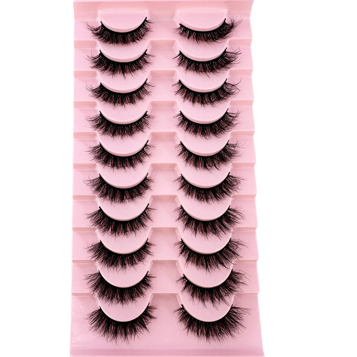 10Pairs 8D Mink Lashes Natural Mink False Eyelashes Dramatic Volume Fake Eyelash Extension Faux Cils Wholesale Makeup Tool