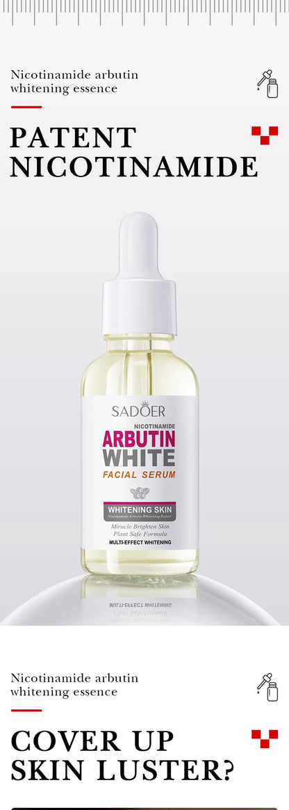SADOER Arbutin Face Serum Moisturizing Nourishing Firming Brightening Face Serum Facial Essence Skin Care Products