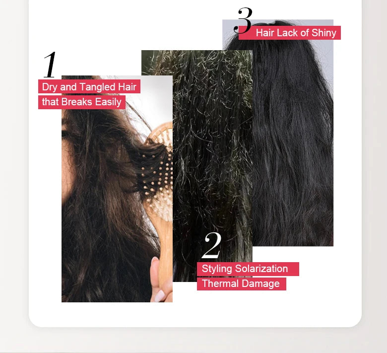 PURC Coconut Oil Hair Mask Repair Damaged Frizz Smoothing Nourishing Keratin Hair Treatments Masks Hair Care Products