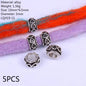 5Pcs/bag Metal Hair Braid Rings Dreadlock Beads Cuffs Tubes 3D Charms Dreadlock Dread Hair Braids Jewelry Decoration Accessories