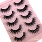 NEW 5Pairs Cosplay Anime Eyelashes Makeup Women Manga Lashes Dramatic Fairy Clusters False Lashes Wet Look Fake Lashes