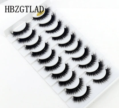 10 pairs Lashes Fluffy Soft Russian volumes Mink Lashes 3D Mink Eyelashes Lashes Reusable Fluffy False Lashes russian extensions