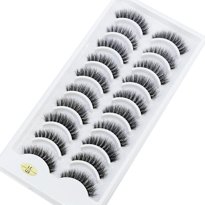 10 pairs Lashes Fluffy Soft Russian volumes Mink Lashes 3D Mink Eyelashes Lashes Reusable Fluffy False Lashes russian extensions