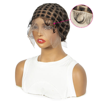Lace Crochet Wig Cap Braided Wig Cap for Black Women Lace Front Pre Knot Full Lace Cap HD Full Lace Crotchet Cap with Baby Hair