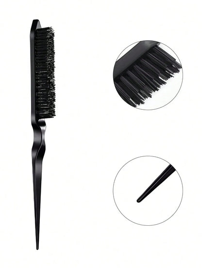 3pcs styling comb set with triple tear hair brush mouse tail comb edge brush,salon hair styling tool Special for real hair wigs
