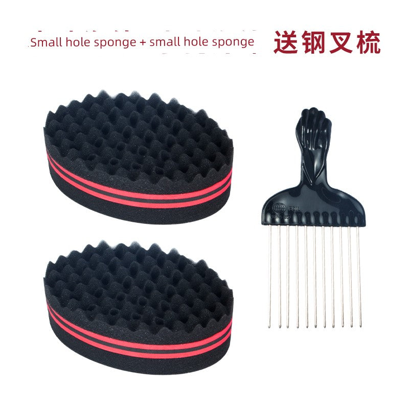 Black Hot Sponge Care Tool Comb Hair Shovel Curly Hair Rub Head Wipe Hair Barber Shop Supplies Small Particles