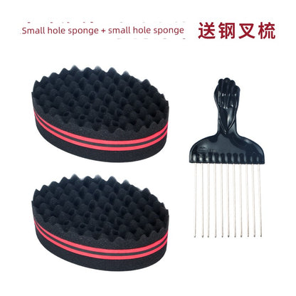 Black Hot Sponge Care Tool Comb Hair Shovel Curly Hair Rub Head Wipe Hair Barber Shop Supplies Small Particles