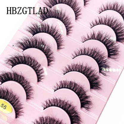 10 pairs Lashes Fluffy Soft Russian volumes Mink Lashes 3D Mink Eyelashes Lashes Reusable Fluffy False Lashes russian extensions