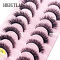 10 pairs Lashes Fluffy Soft Russian volumes Mink Lashes 3D Mink Eyelashes Lashes Reusable Fluffy False Lashes russian extensions