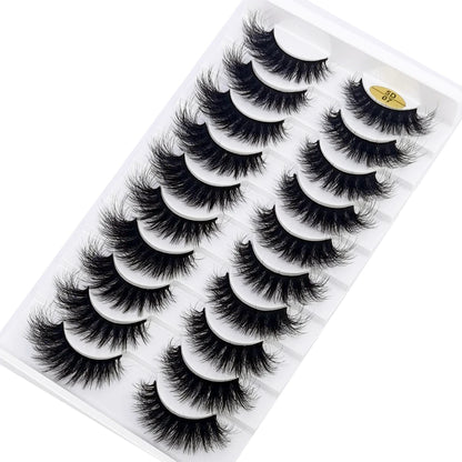 10 pairs Lashes Fluffy Soft Russian volumes Mink Lashes 3D Mink Eyelashes Lashes Reusable Fluffy False Lashes russian extensions