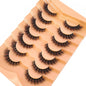 New 7 Pairs Mink Lashes Natural Look False Eyelashes Wispy Cat Eye Lashes Fluffy 3D Mink Lashes Natural Fake Lashes Strip Lashes