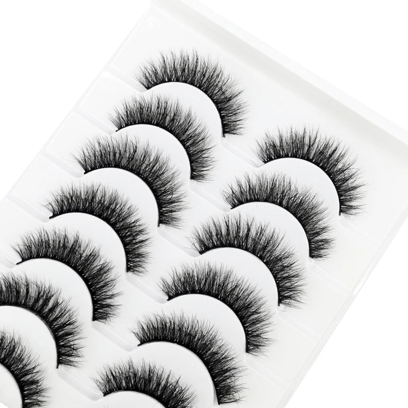 10 pairs Lashes Fluffy Soft Russian volumes Mink Lashes 3D Mink Eyelashes Lashes Reusable Fluffy False Lashes russian extensions