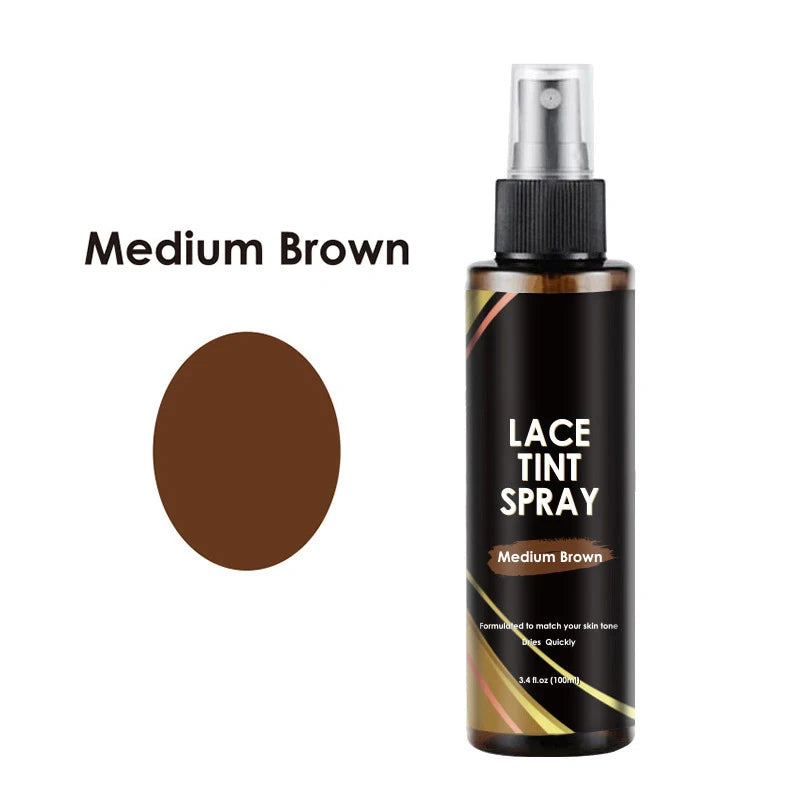Lace Tint Spray For Lace Wigs 4colors Lace Tint Mousse Lace Tint Spray Dye ColorS For Closures, Wigs And Closure Front 100Ml