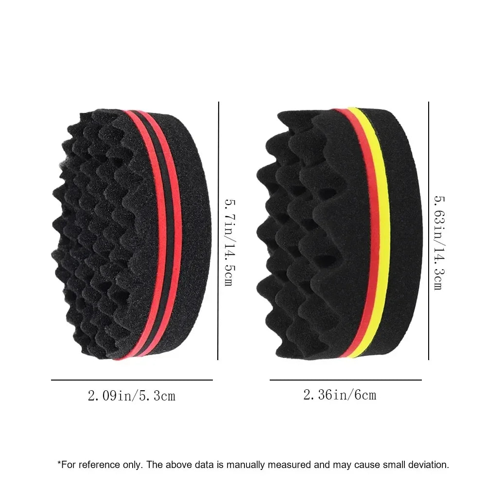New Double-Sided Magic Twisted Hairbrush Sponge Fashion Styling Oval Dual Use Perforated Curly Sponge Wave Roll Washable Tool